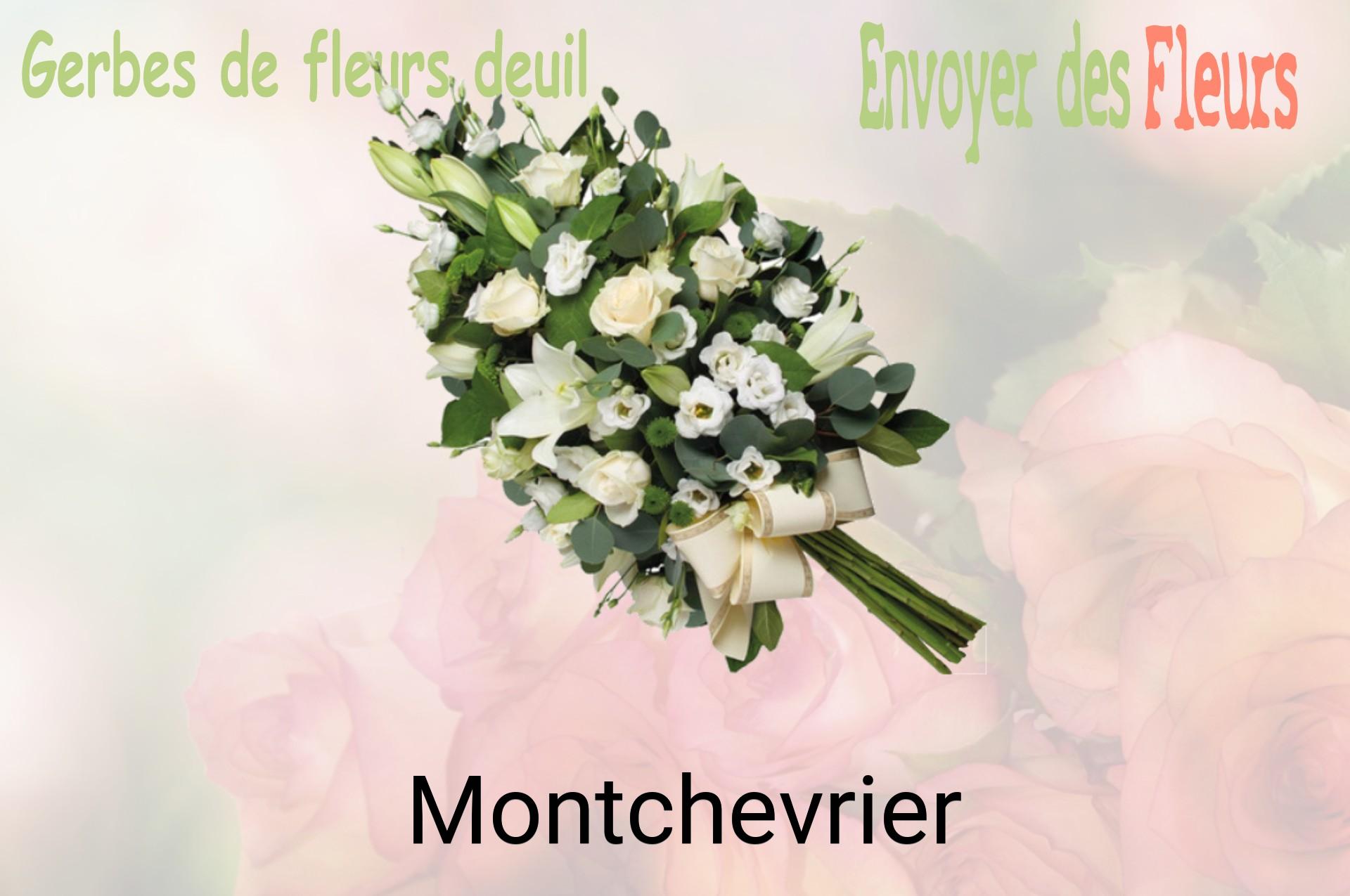 Gerbe de fleurs de deuil livrée à Montchevrier